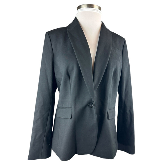 J. Crew Black Ponte Blazer Office Minimalist Women's Plus Size 18 Style J8062 - Picture 3 of 14